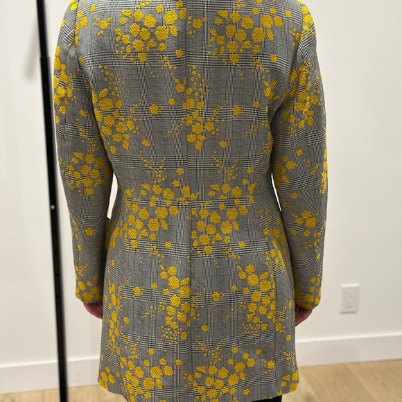 Zara Jackets & Coats Zara Grey And Yellow Long Blazer Poshmark